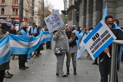 Protestas en los alrededores del Congreso