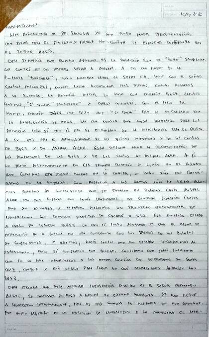 Tercera página de la ampliación de la declaración de Fariña ante el juez Casanello