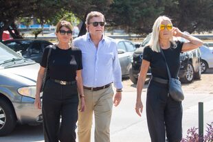 Teresa Calandra, su marido Gonzalo Bergadá y Evelyn Scheidl.