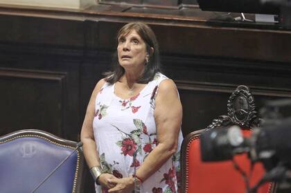 Teresa García en la asunción de Kicillof como gobernador de Buenos Aires