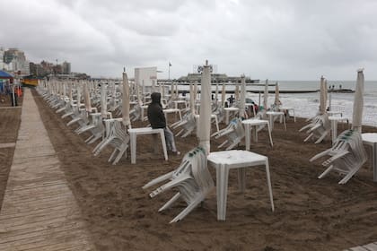 Termina un fin de semana lluvioso y fresco en Mar del Plata