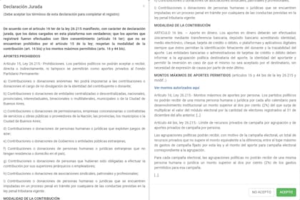Términos y condiciones para personas física que quieren ser admitidas como aportantes de camapaña en las elecciones 2021