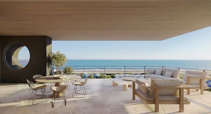 Terrazas que integran el mar al ambiente.