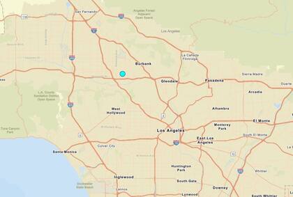 Terremoto al sureste de North Hollywood, en el condado de Los Ángeles