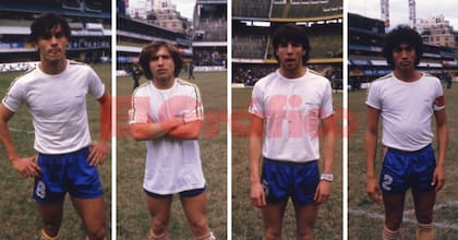 Tessone, Peruchena, Fornés y Dos Santos (autor del gol de Boca ante Atlanta) (Gentileza Revista El Gráfico)