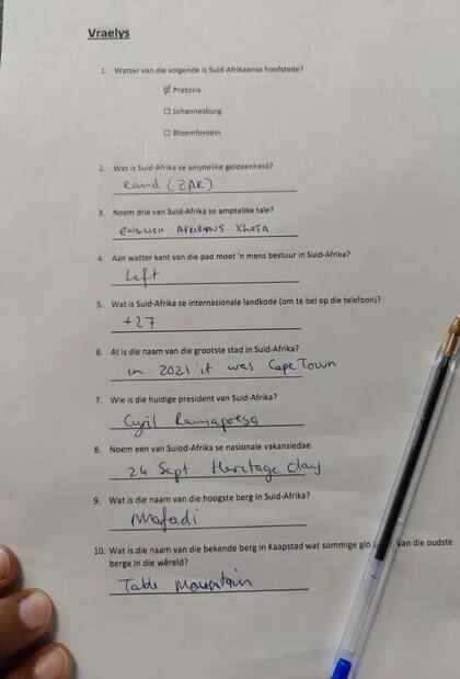 Test de Ryanair para los pasajeros sudafricanos.