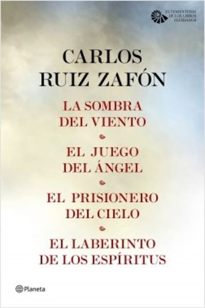 Tetralogía de "El cementerio de los libros olvidados" de Carlos Ruiz Zafón