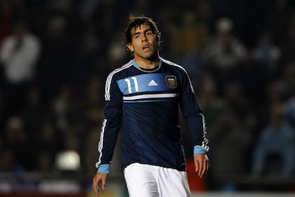 Tevez, en su último partido con la celeste y blanca
