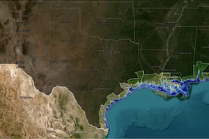 Alerta en Texas: el mapa interactivo que muestra las ciudades que quedarían bajo el agua en el año 2100