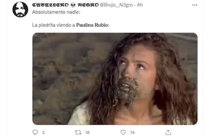 Thalía también se sumó en los memes para referirse a la situación de su colega y compatriota Paulina Rubio, que fue captada en la playa mientras hacía "la segunda"