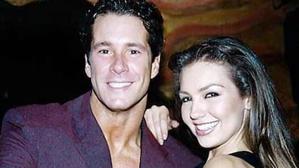 Thalía y Fernando Carrillo en tiempos de grabación