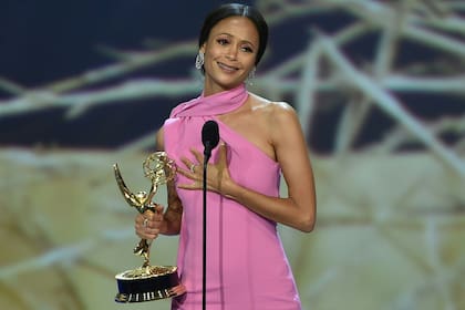 Thandiwe Newton, cuando ganó el Emmy por Westworld