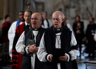 El Arzobispo de Canterbury, Justin Welby, durante el Servicio de Oración y Reflexión, tras el fallecimiento de la Reina Isabel II de Gran Bretaña, en la Catedral de San Pablo en Londres