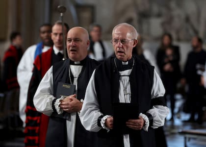 El Arzobispo de Canterbury, Justin Welby, durante el Servicio de Oración y Reflexión, tras el fallecimiento de la Reina Isabel II de Gran Bretaña, en la Catedral de San Pablo en Londres