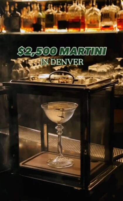 "The Gilded Martini" que incluye oro y diamantes y cuesta US$2500. Foto: Instagram / @bandgcdenver