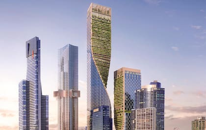 The Green Spine (La columna verde) se convertirá en la torre más alta de Australia y del continente