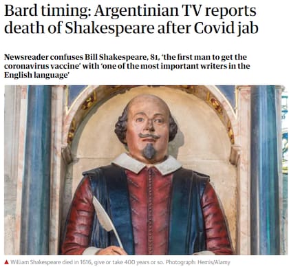 The Guardian de Reino Unido se hizo eco del blooper de la periodista de Canal 26