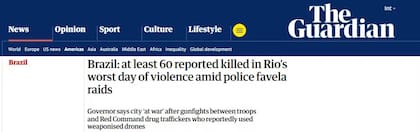 The Guardian sobre el operativo en Río de Janeiro