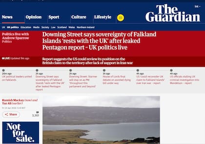 The Guardian también hizo eco de la noticia sobre el mail filtrado que publicó Reuters