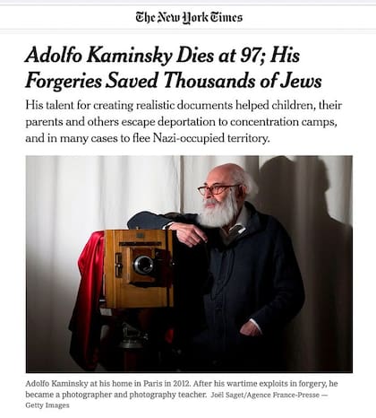 The New York Times se hizo eco de la noticia de su muerte (Foto: Captura The New York Times)