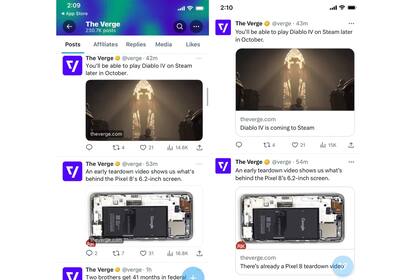 The Verge mostró cómo se ven ahora los artículos linkeados en un tweet: la aplicación deja de mostrar el título del artículo