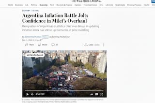 The Wall Street Journal afirma que los cambios en el INDEC "sacuden la confianza" en Milei