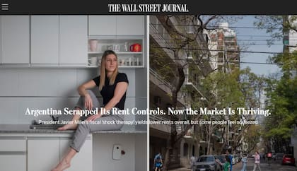 The Wall Street Journal le dedicó una nota a las políticas de Milei en cuanto al mercado de alquileres este martes