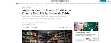 The Wall Street Journal sobre las elecciones en la Argentina.