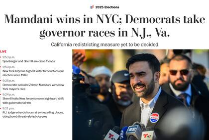The Washington Post celebró el triunfo de Zohran Mamdani y Mikie Sherrill, quien es la próxima gobernadora de Nueva Jersey