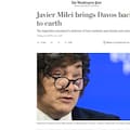 The Washington Post dedicó un editorial a Milei