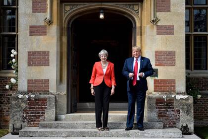 Theresa May y Donald Trump; primera ministra británica, presidente de Estados Unidos; visita, Reino Unido, Londres