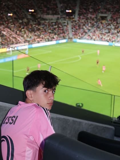 Thiago dijo presente en el partido de Inter Miami (Foto: Instagram @antonelaroccuzzo)