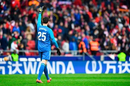Thibaut Courtois celebra la victoria del Real Madrid