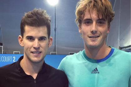 Thiem y Tsitsipas hace tres años: este domingo definirán el Masters