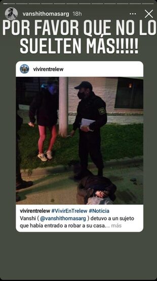 Thomas, a quien se conoce con el apodo de "Vanshi", pidió a través de redes sociales que el delincuente continúe preso.
