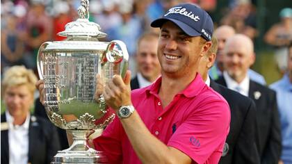 Thomas, con el trofeo del PGA Championship