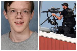 Thomas Matthew Crooks murió sobre el techo de un edificio desde el que disparó a Trump en Pensilvania. Cerca del escenario había francotiradores del Servicio Secreto (fotomontaje con imágenes de AP)