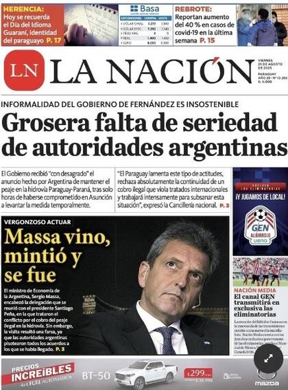 Thomas rechazó las críticas que Massa recibió en la prensa de Paraguay