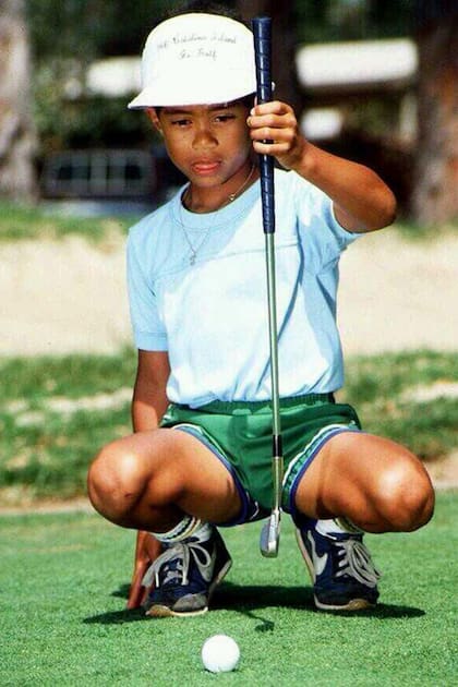El pequeño Tiger Woods, y sus primeros pasos en el golf