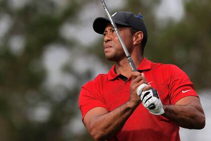 Tiger en su último torneo, en diciembre de 2021, cuando jugó junto con su hijo Charlie