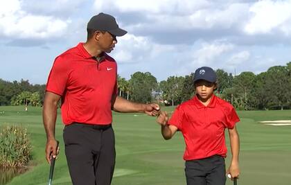 Tiger Woods y su hijo
