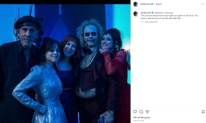 Tim Burton le dijo adiós a la actriz con un sentido mensaje de cariño