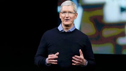 Tim Cook durante la presentación