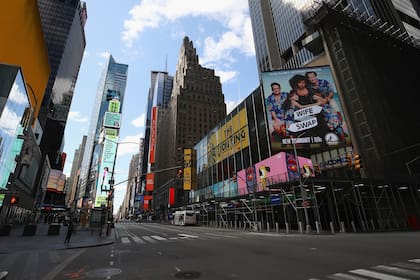 Times Square vacía ante la pandemia del coronavirus