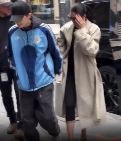 Timothée Chalamet con la campera de la selección argentina (Foto: captura de video)