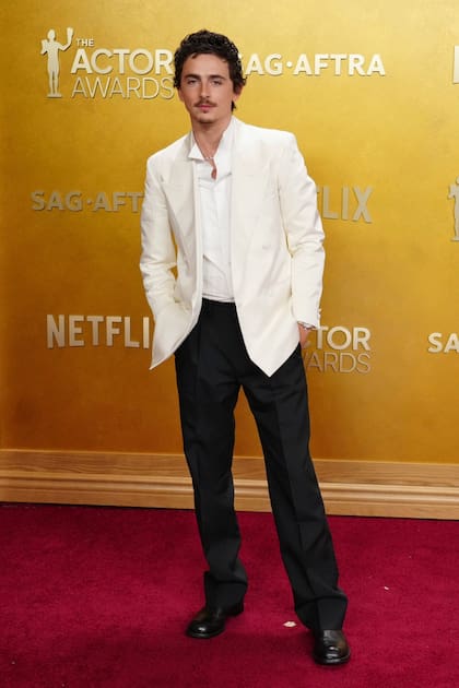 Timothee Chalamet, el gran candidato que anoche se fue con las manos vacías de los galardones del sindicato de actores