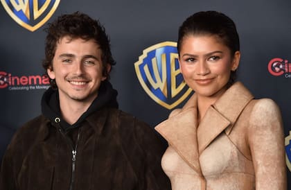 Timothée Chalamet y Zendaya, este martes en Las Vegas