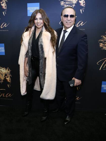 Thalía y Tommy Mottola tampoco quisieron perderse la función