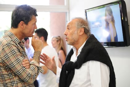 Junto a Marcelo Tinelli, en 2011, durante la inauguración del Pabellón Pediátrico Romina Yan en Bolívar