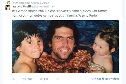 Tinelli, incondicional, recordó a su amigo
